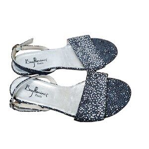 Bagllerina Paris Foldable Flat Sandals Metallic Womens Size 37 US 7 Comfy